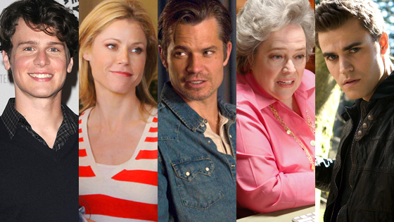 Jonathan Groff, Julie Bowen, Modern Family, Timothy Olyphant, Justified, Kathy Bates, The Office, Paul Wesly, Vampire Diaries Jonathan Groff, Julie Bowen, Modern Family, Timothy Olyphant, Justified, Kathy Bates, The Office, Paul Wesly, Vampire Diaries